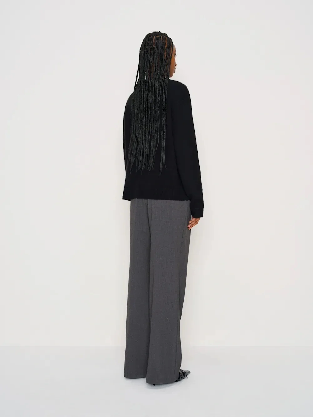 Reformation Black Cashmere Boyfriend Sweater Small - Picture 3 of 3